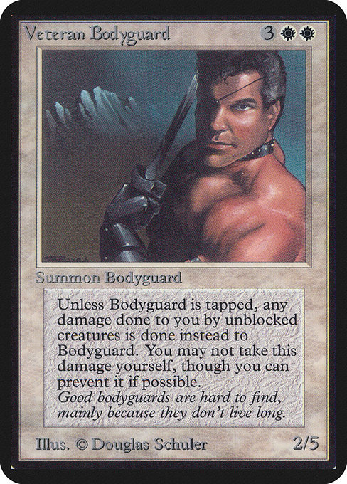 Veteran Bodyguard - Limited Edition Alpha Rare Card