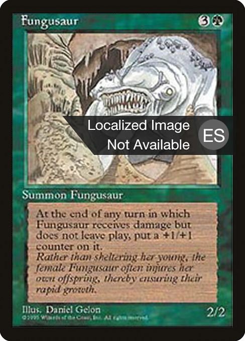 Fungusaur - Fourth Edition Foreign Black Border Rare Card