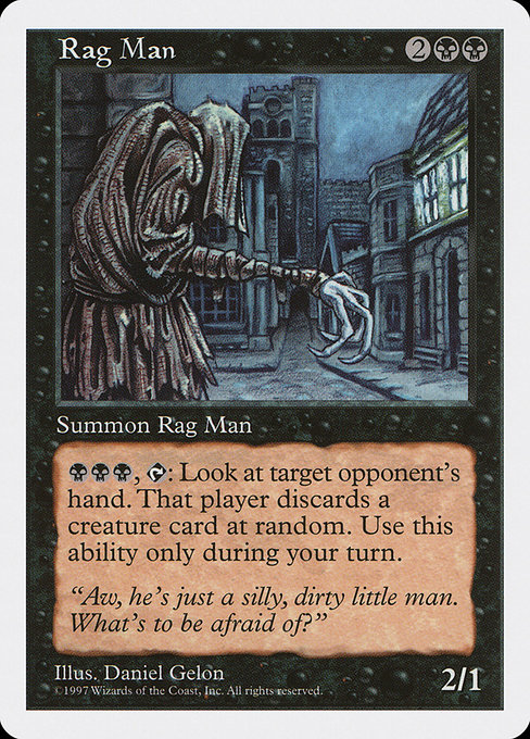 Rag Man - Fifth Edition Rare Card