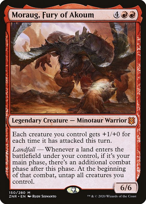 Moraug, Fury of Akoum - Zendikar Rising Mythic Card