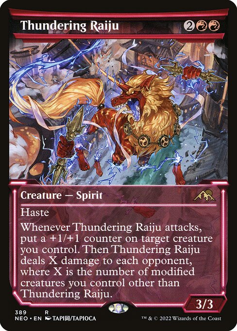 Thundering Raiju - Kamigawa: Neon Dynasty Rare Card