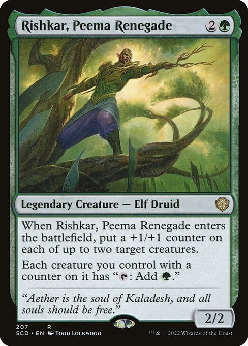 Rishkar, Peema Renegade - Starter Commander Decks Rare Card