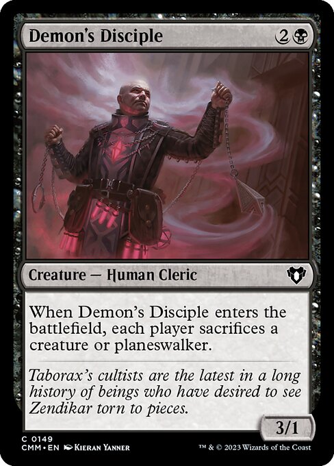 Demon's Disciple - Commander Masters Common Card