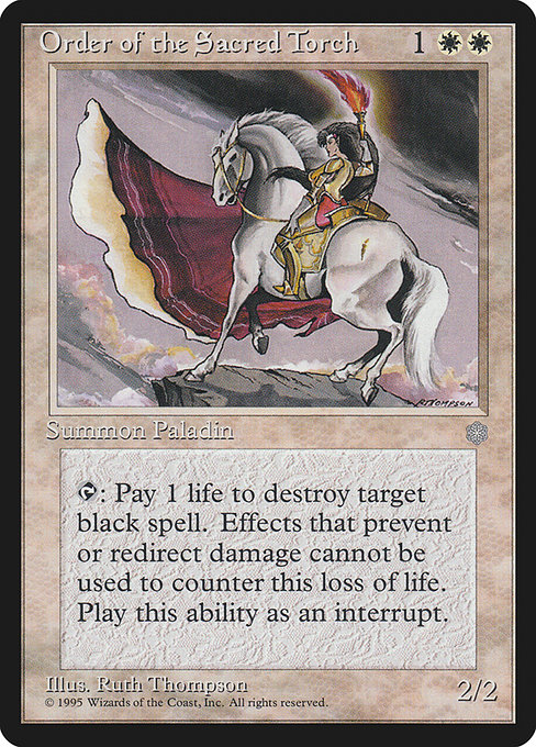 Order of the Sacred Torch - Ice Age Rare Card