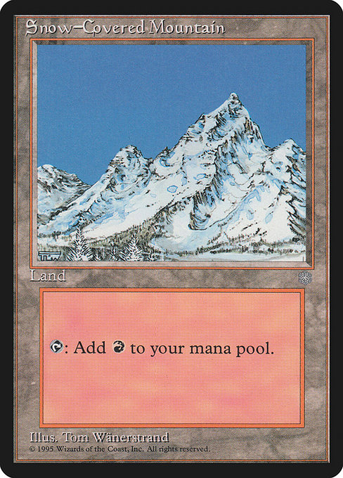 Snow-Covered Mountain - Ice Age Common Card