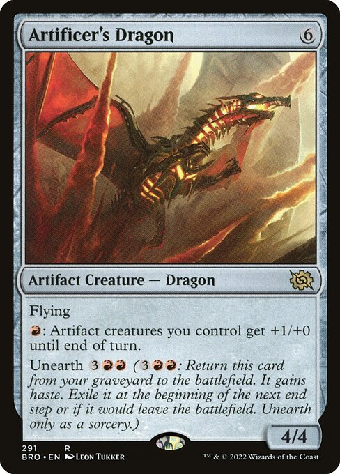 Artificer's Dragon - The Brothers' War Rare Card