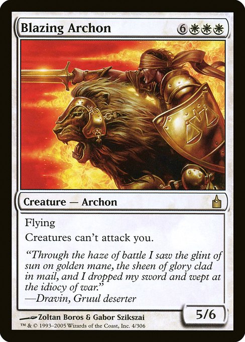 Blazing Archon - Ravnica: City of Guilds Rare Card