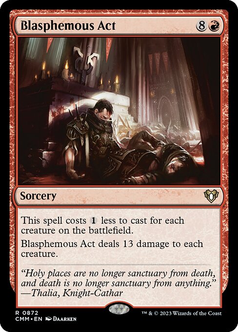Blasphemous Act - Commander Masters Rare Card