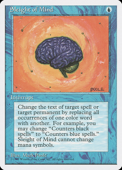 Sleight of Mind - Fourth Edition Rare Card