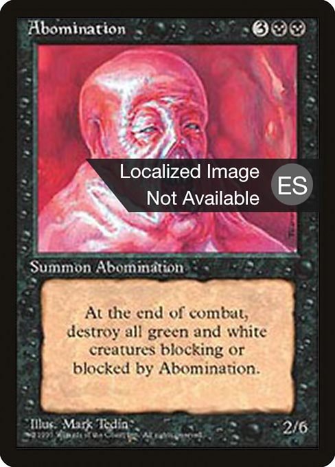 Abomination - Fourth Edition Foreign Black Border Uncommon Card