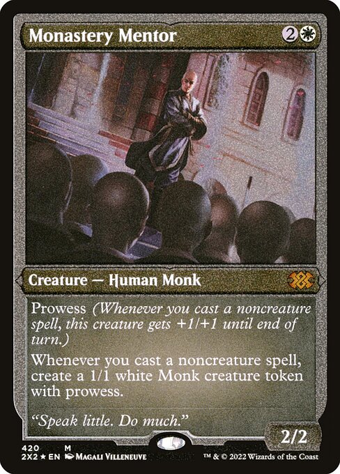Monastery Mentor - Double Masters 2022 Mythic Card