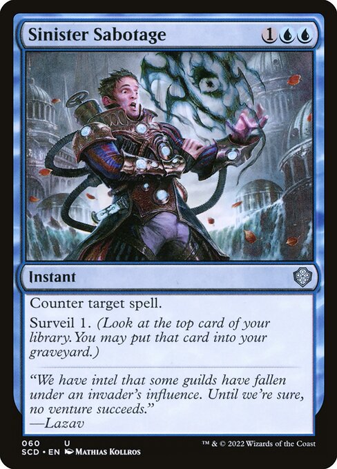 Sinister Sabotage - Starter Commander Decks Uncommon Card