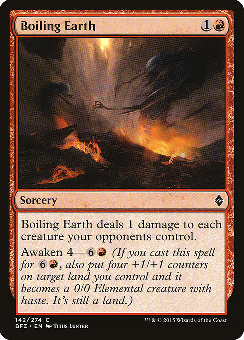 Boiling Earth - Battle for Zendikar Common Card