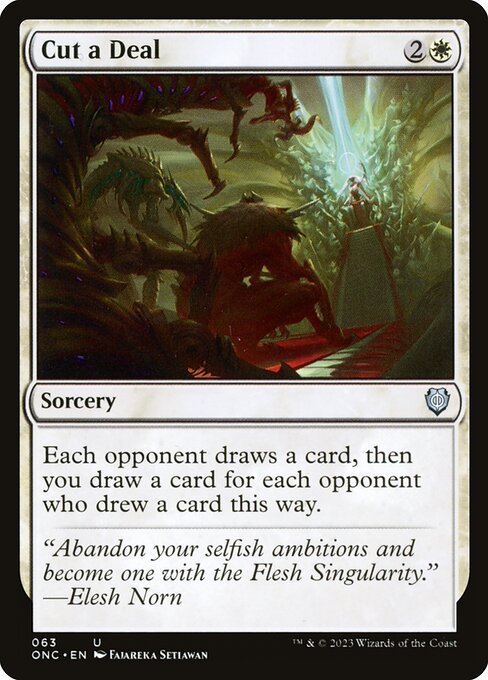 Cut a Deal - Phyrexia: All Will Be One Commander Uncommon Card