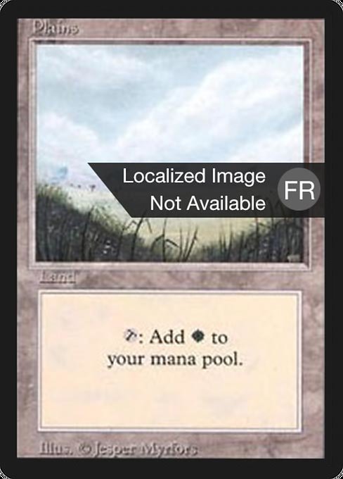 Plains - Foreign Black Border Common Card