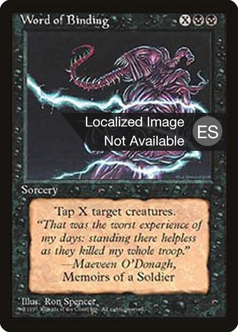 Word of Binding - Fourth Edition Foreign Black Border Common Card