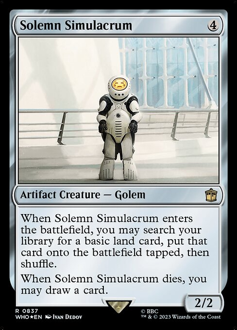 Solemn Simulacrum - Doctor Who Rare Card