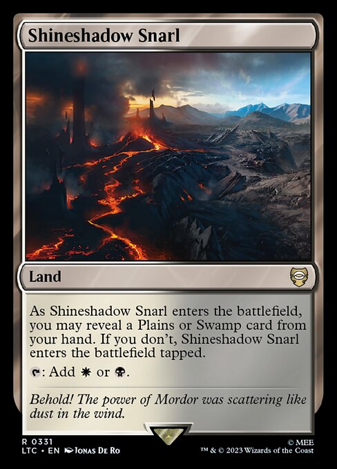 Shineshadow Snarl - Tales of Middle-earth Commander Rare Card
