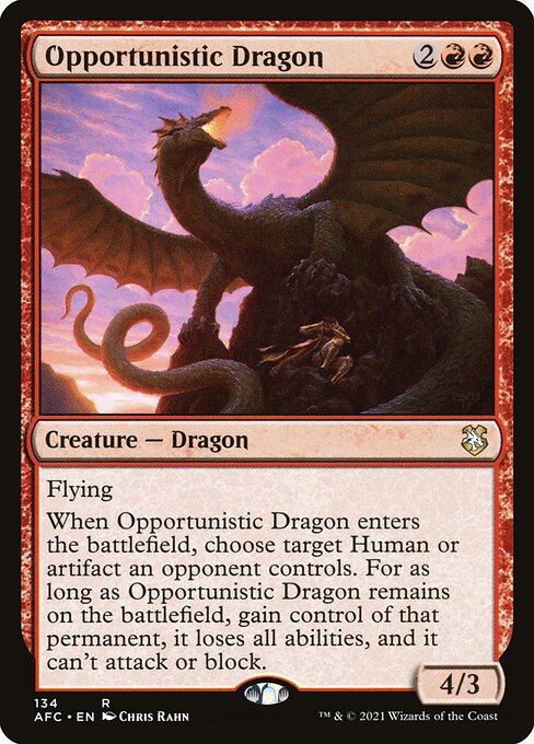 Opportunistic Dragon - Forgotten Realms Commander Rare Card