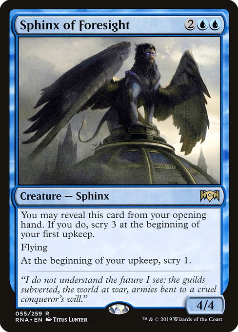 Sphinx of Foresight - Ravnica Allegiance Rare Card
