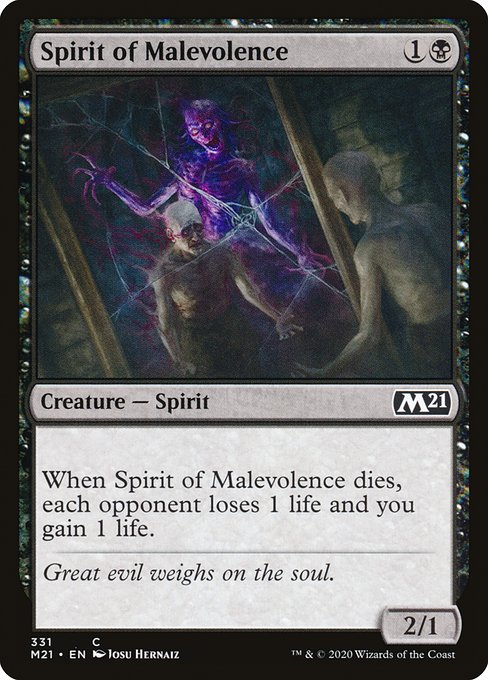 Spirit of Malevolence - Core Set 2021 Common Card