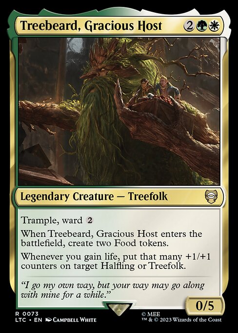 Treebeard, Gracious Host - Tales of Middle-earth Commander Rare Card