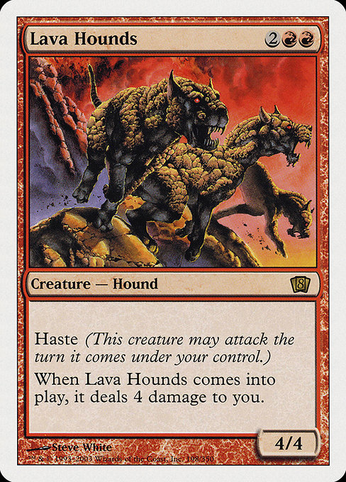 Lava Hounds - Eighth Edition Rare Card