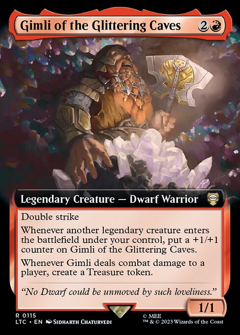 Gimli of the Glittering Caves - Tales of Middle-earth Commander Rare Card