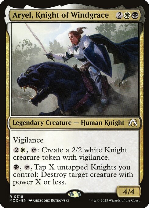 Aryel, Knight of Windgrace - March of the Machine Commander Rare Card