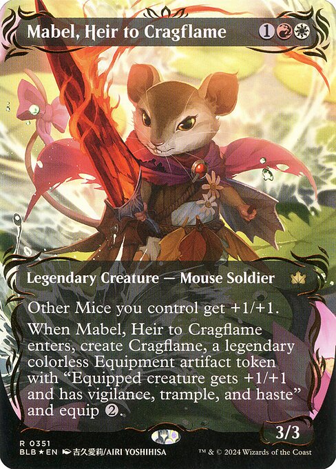 Mabel, Heir to Cragflame - Bloomburrow Rare Card