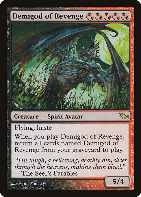 Demigod of Revenge - Shadowmoor Rare Card
