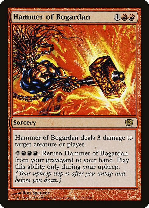 Hammer of Bogardan - Eighth Edition Rare Card