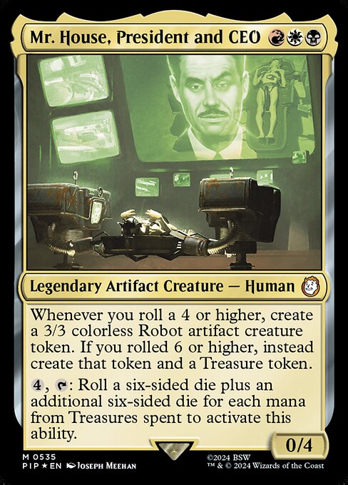Mr. House, President and CEO - Fallout Mythic Card
