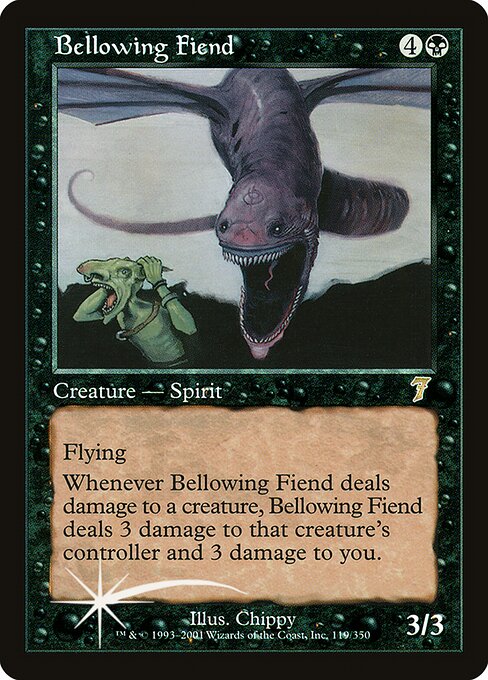 Bellowing Fiend - Seventh Edition Rare Card