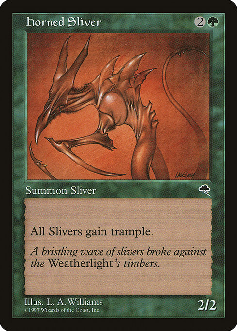 Horned Sliver - Tempest Uncommon Card