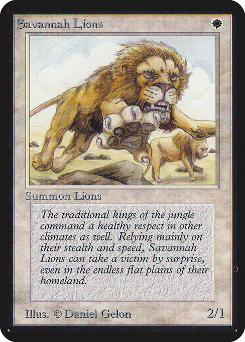 Savannah Lions - Limited Edition Alpha Rare Card