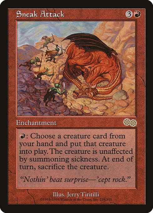 Sneak Attack - Urza's Saga Rare Card