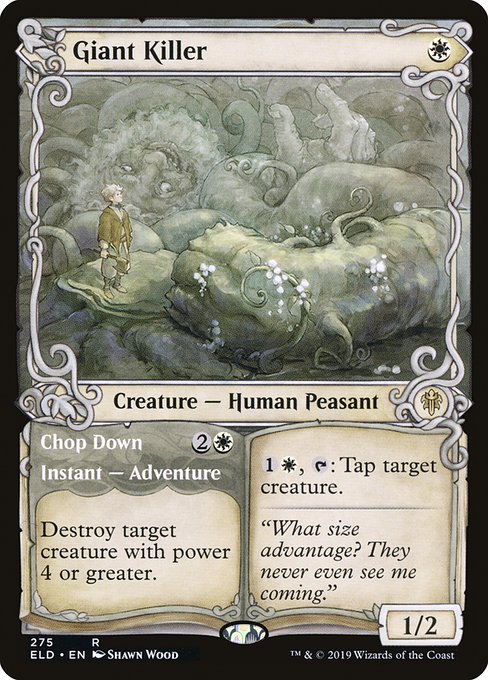 Giant Killer // Chop Down - Throne of Eldraine Rare Card