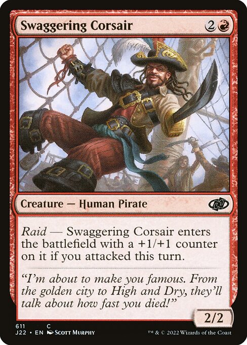 Swaggering Corsair - Jumpstart 2022 Common Card