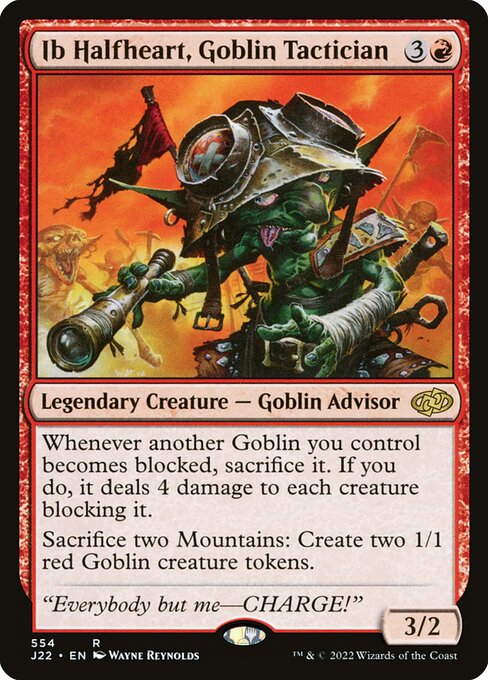 Ib Halfheart, Goblin Tactician - Jumpstart 2022 Rare Card