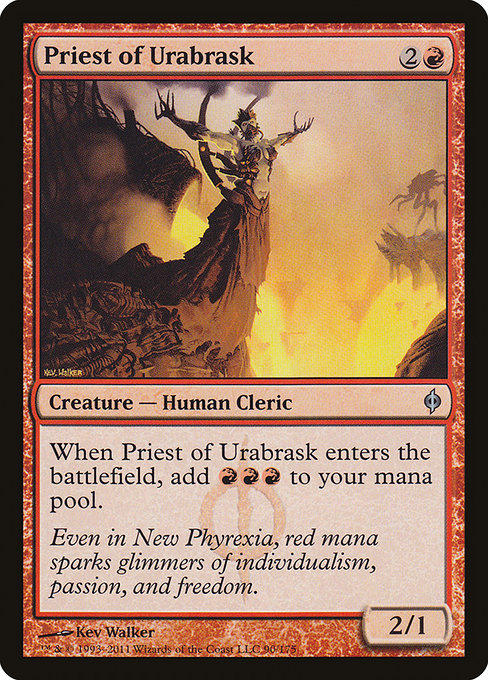 Priest of Urabrask - New Phyrexia Uncommon Card