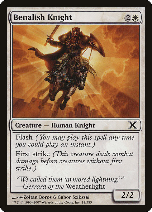 Benalish Knight - Tenth Edition Common Card