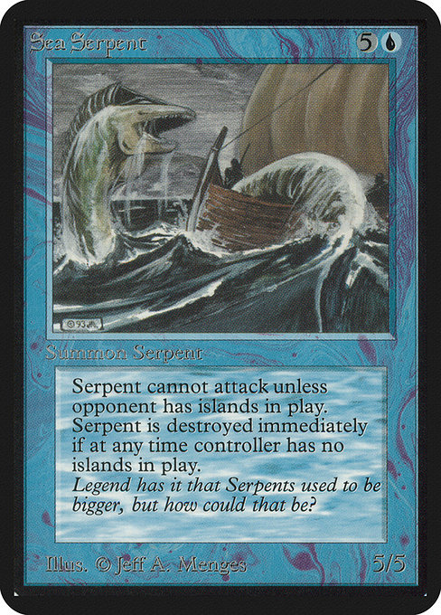 Sea Serpent - Limited Edition Alpha Common Card