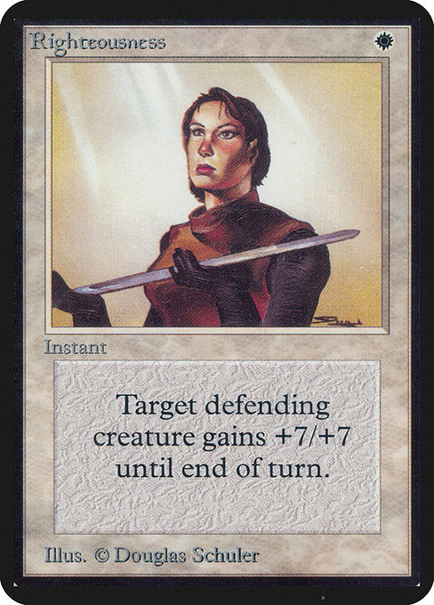 Righteousness - Limited Edition Alpha Rare Card