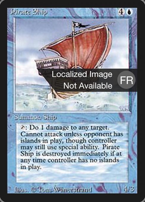 Pirate Ship - Foreign Black Border Rare Card