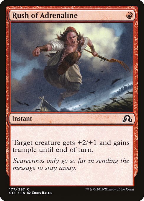 Rush of Adrenaline - Shadows over Innistrad Common Card
