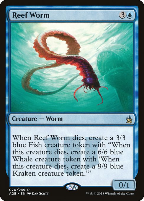 Reef Worm - Masters 25 Rare Card