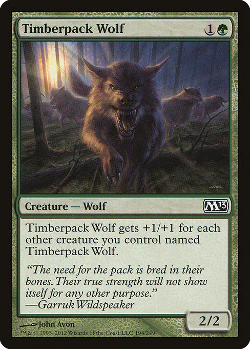 Timberpack Wolf - Magic 2013 Common Card