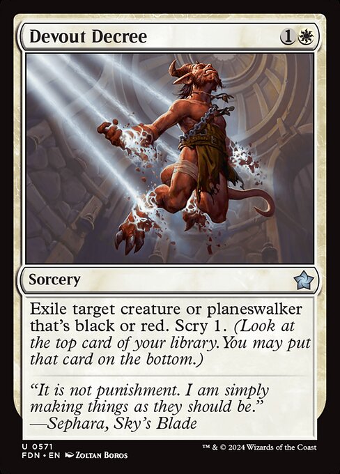 Devout Decree - Foundations Uncommon Card