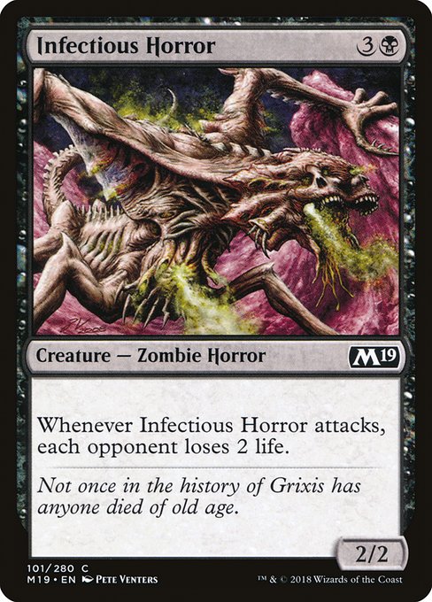Infectious Horror - Core Set 2019 Common Card